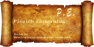 Pinzich Eszmeralda névjegykártya